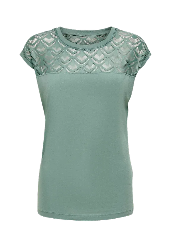 Only - Topp onlNicole S/S Mix Top - Grön