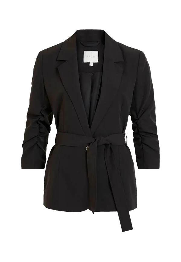 Vila - Kavaj viHeri 3/4 Long Belt Blazer - Svart