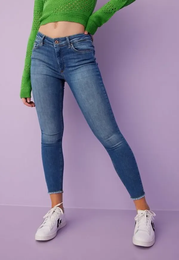 Only Onlblush Life Mid Sk Ank Raw REA403 Skinny