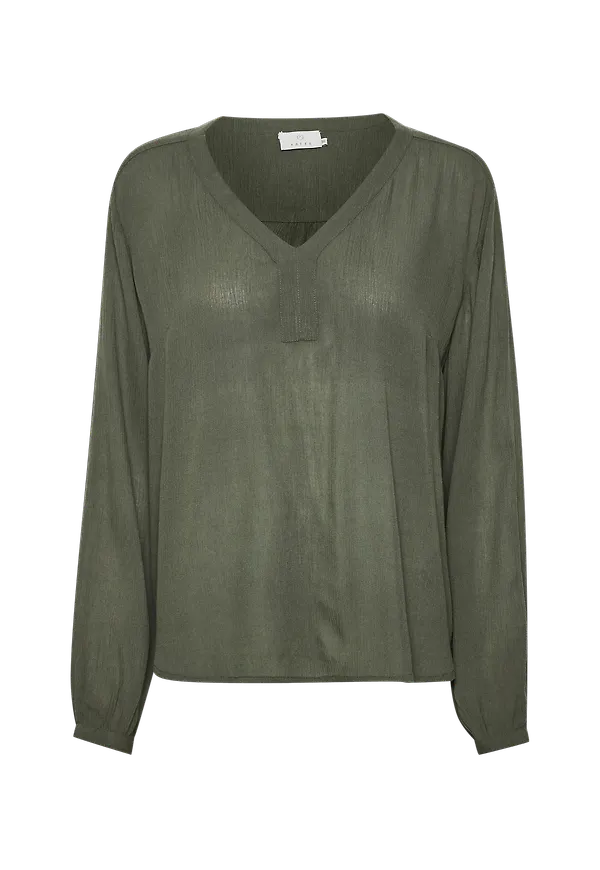 KAFFE - Blus Amber Blouse LS - Grön