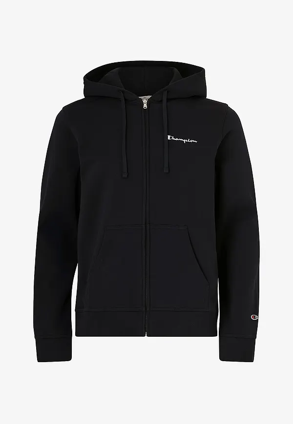 Champion - Huvtröja Hooded Full Zip Sweatshirt - Svart