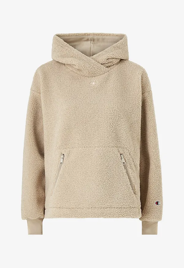 Champion - Huvtröja i teddy - Beige