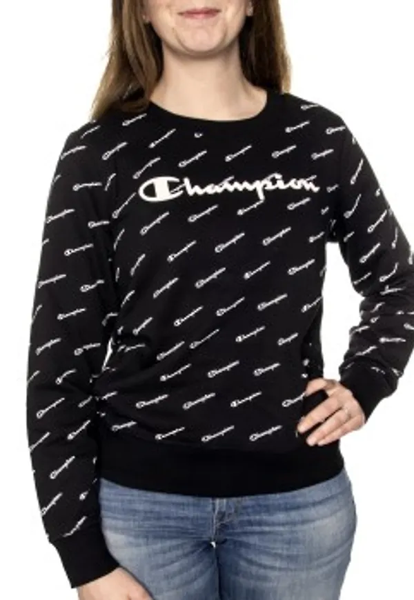Champion Crewneck Sweatshirt Svart Medium Dam