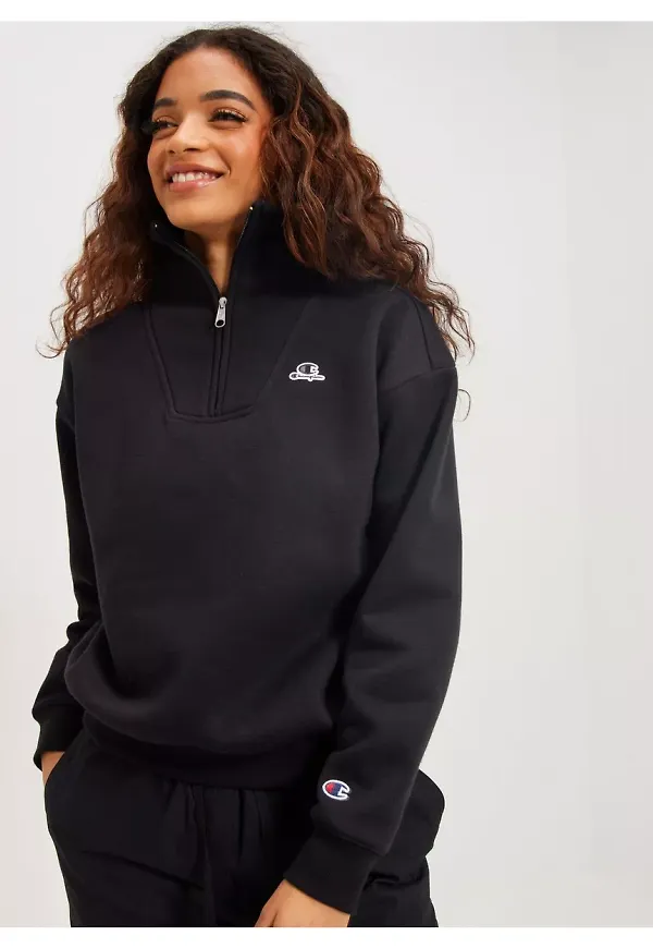 Champion Half Zip Sweatshirt Tröjor med dragkedja Black