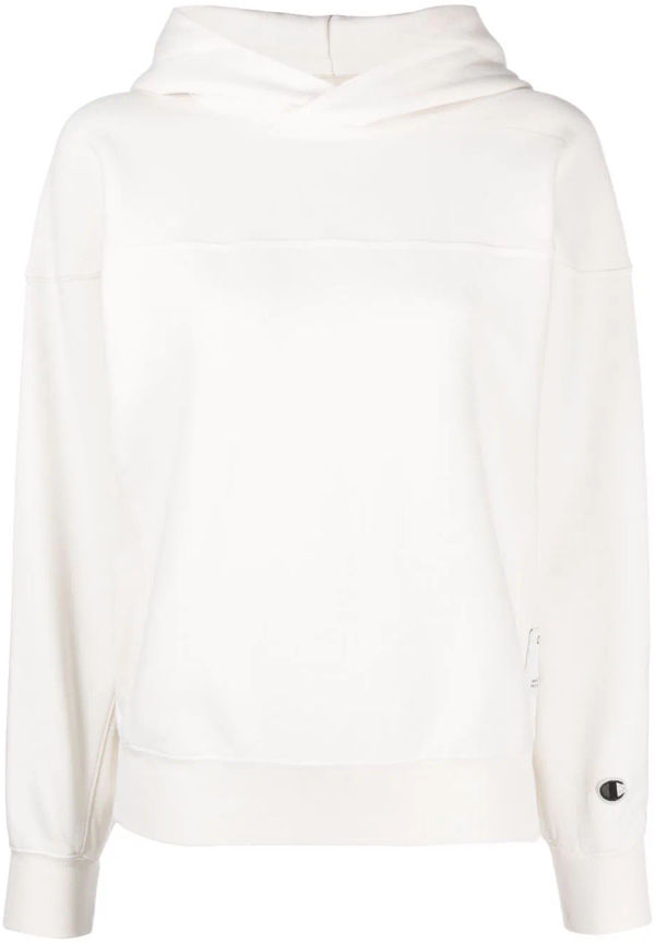 Champion hoodie med broderad logotyp - Vit