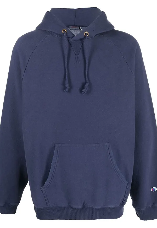 Champion hoodie med dragsko - Blå