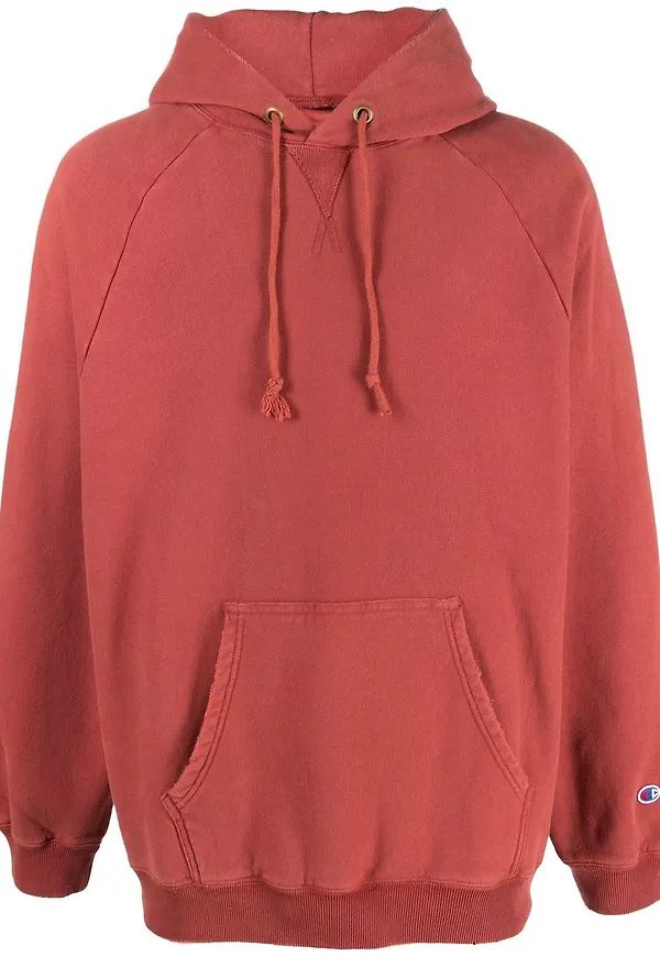 Champion hoodie med dragsko - Röd