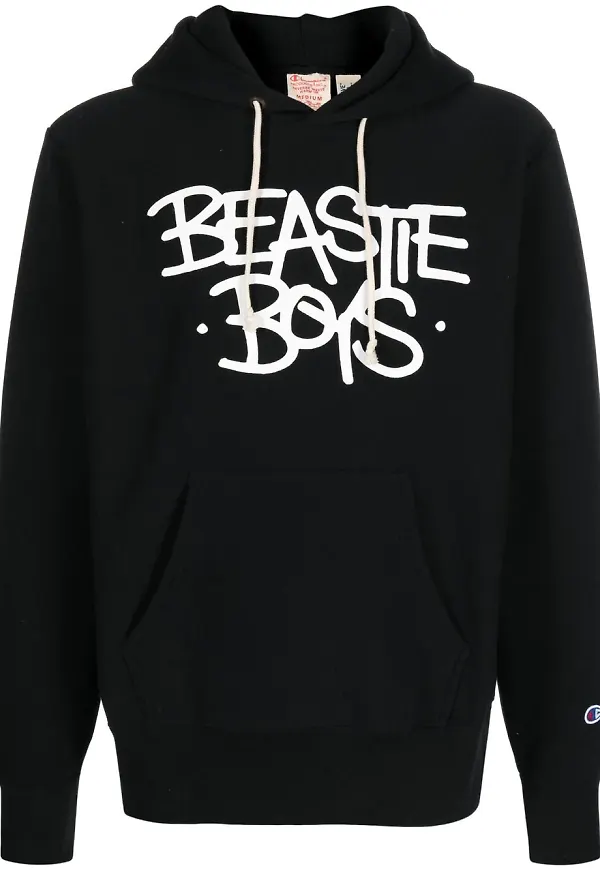 Champion hoodie med dragsko - Svart