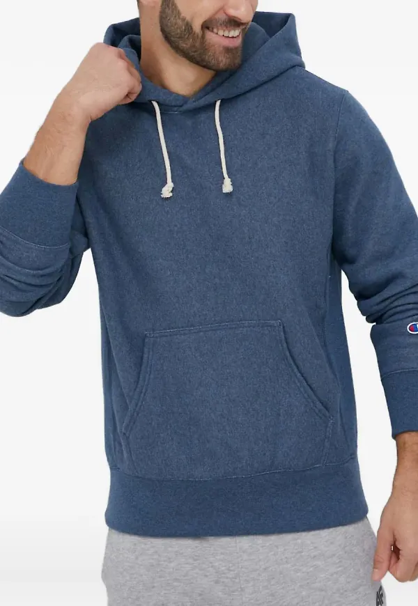 Champion hoodie med dragsko - Blå