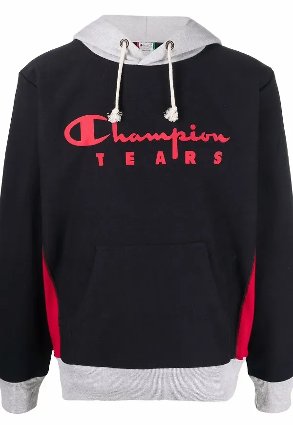 Champion hoodie med logotyp - Svart