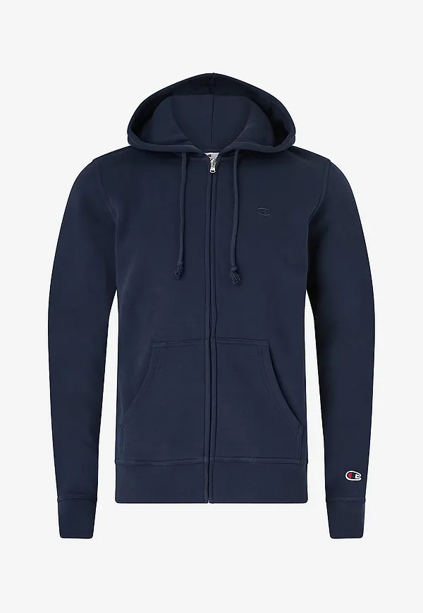Champion - Huvtröja Full Zip Hoodie Sweatshirt - Blå