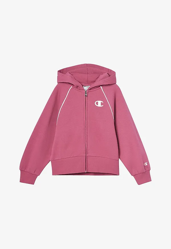 Champion - Huvtröja Full Zip Sweatshirt - Rosa