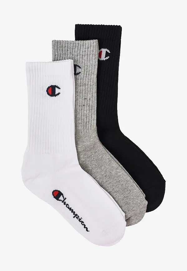Champion - Strumpor Crew Socks 3-pack - Grå