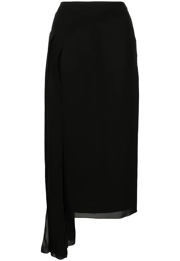 CHANEL Pre-Owned asymmetrisk midikjol - Svart