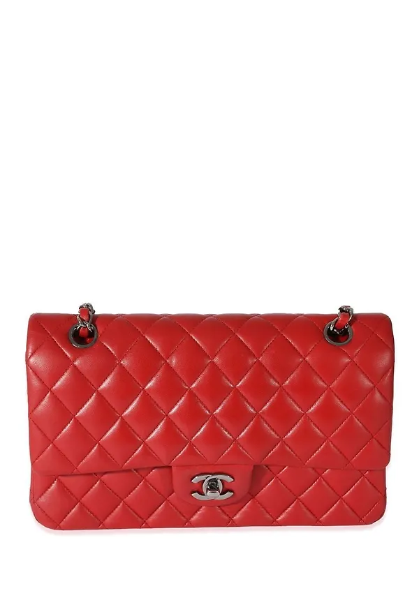 CHANEL Pre-Owned axelremsväska med viklock - Röd