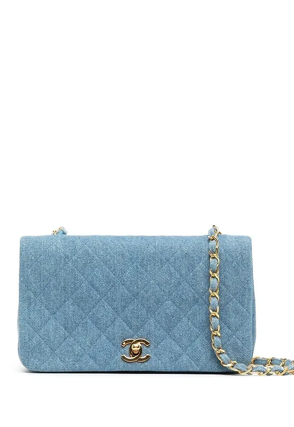 CHANEL Pre-Owned axelväska från 1990 - Blå