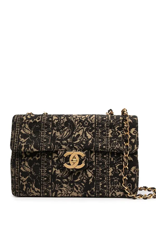 CHANEL Pre-Owned axelväska från 1992 - Guldfärgad