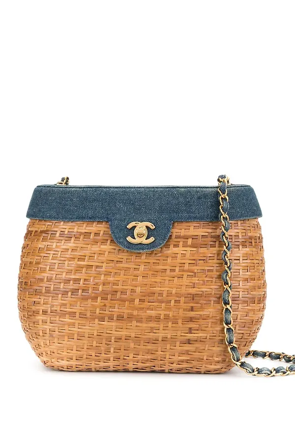 CHANEL Pre-Owned axelväska med kedja - Brun
