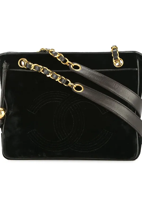 CHANEL Pre-Owned axelväska med kedja - Svart