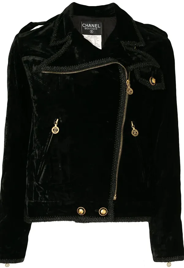 CHANEL Pre-Owned bikerjacka från 1993 - Svart