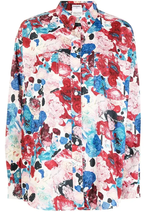CHANEL Pre-Owned blommig skjorta - Rosa