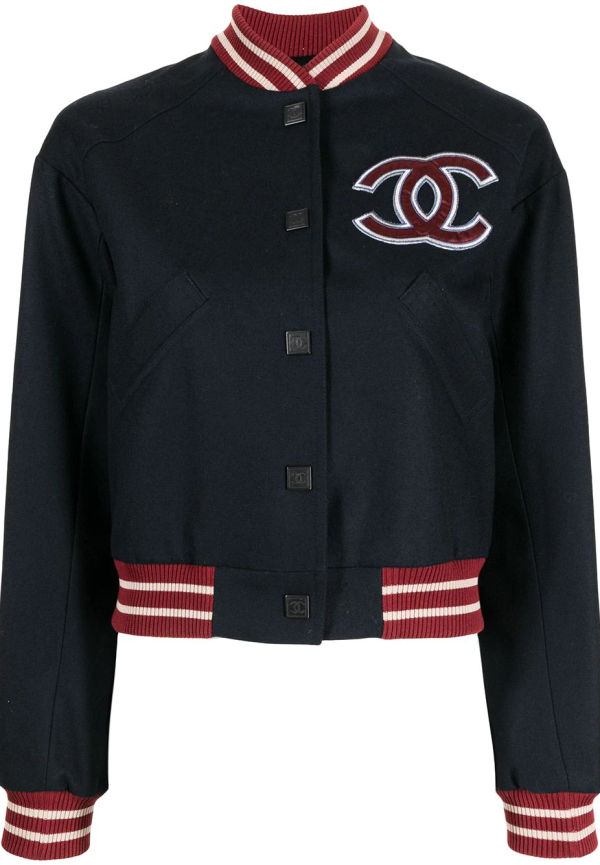 CHANEL Pre-Owned CC collegejacka från 2004 - Blå
