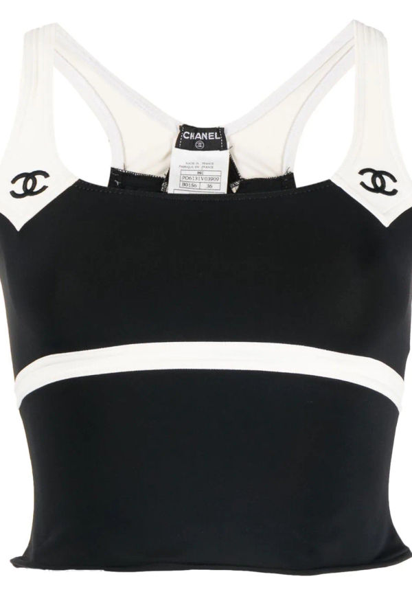 CHANEL Pre-Owned CC croptop från 1996 - Svart