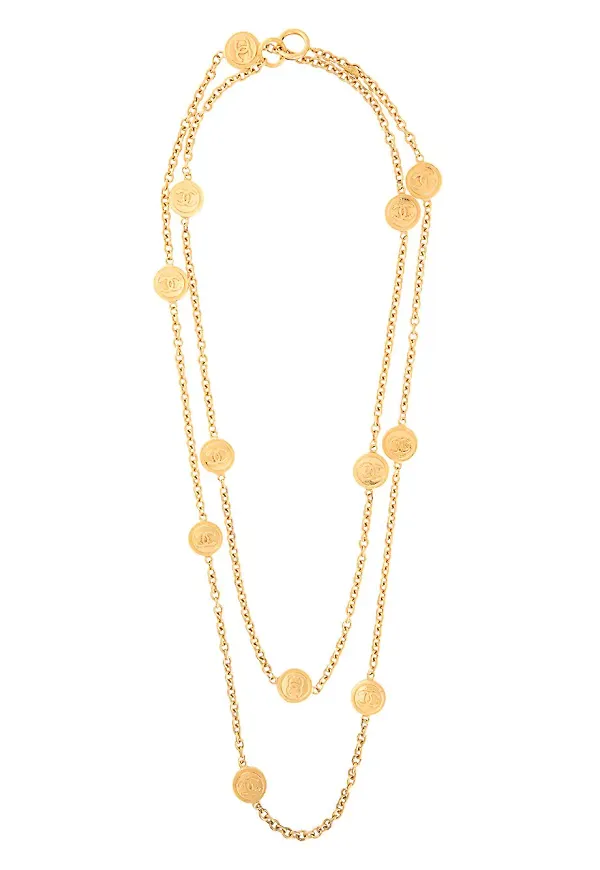 CHANEL Pre-Owned CC halsband - Guldfärgad