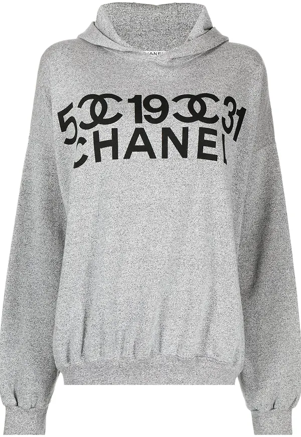 CHANEL Pre-Owned CC hoodie med logotyp från 1990-talet - Grå