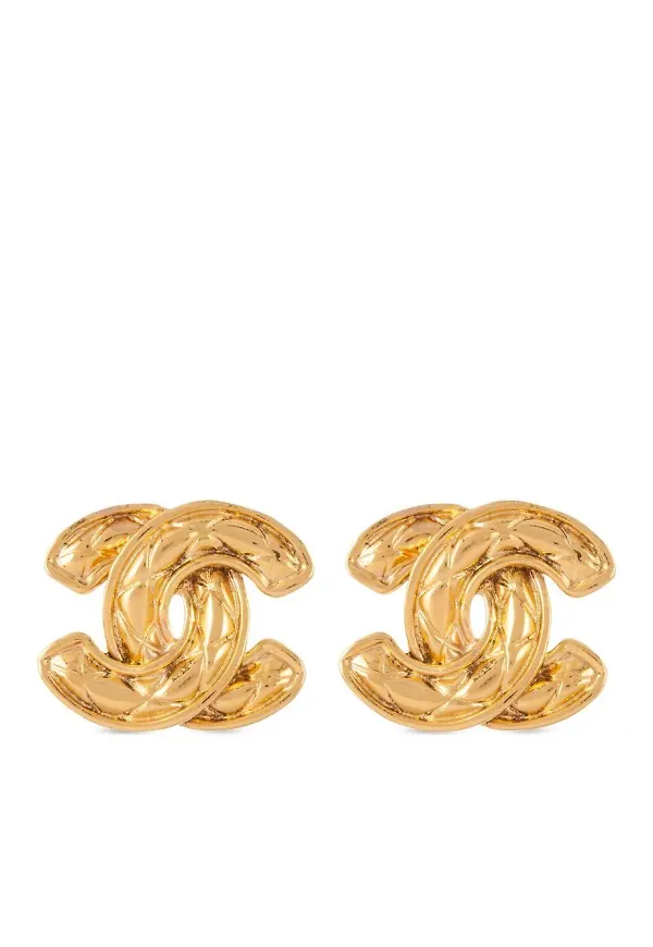 CHANEL Pre-Owned clipsörhängen från 1980-talet - Guldfärgad