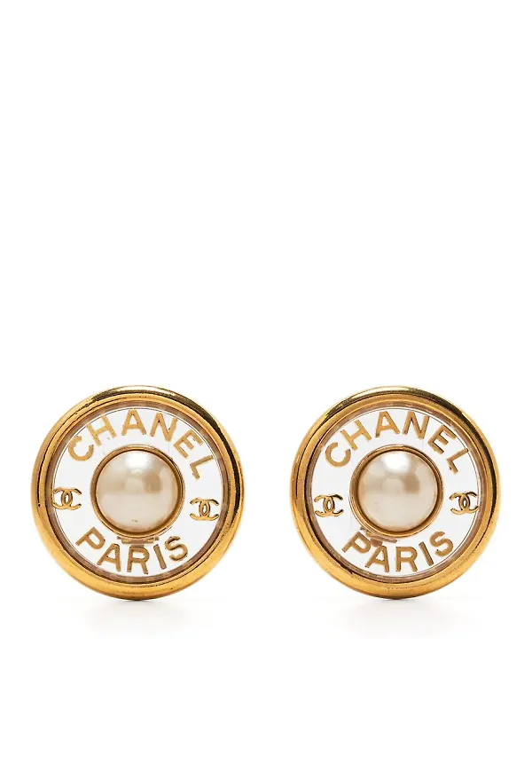 CHANEL Pre-Owned clipsörhängen från 1990-talet - Guldfärgad