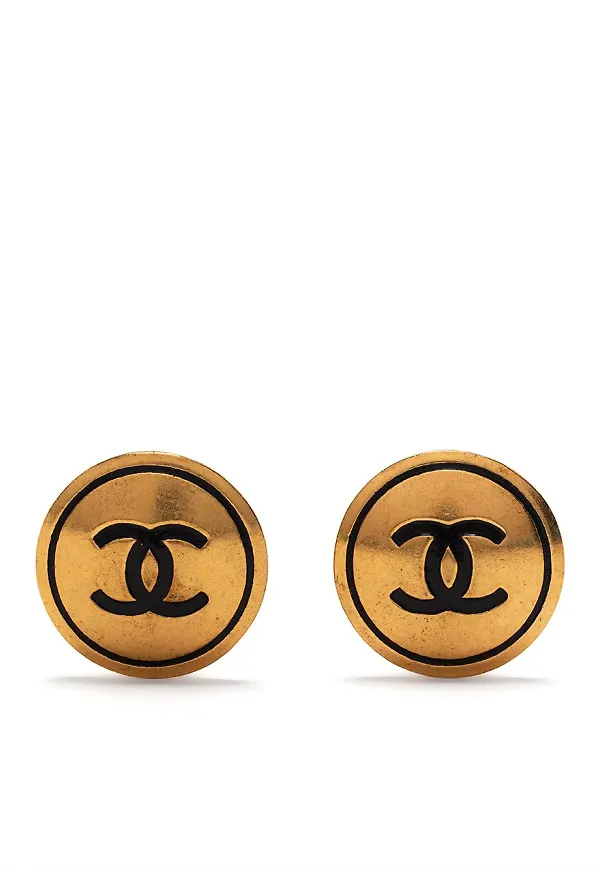 CHANEL Pre-Owned clipsörhängen från 1991 - Guldfärgad