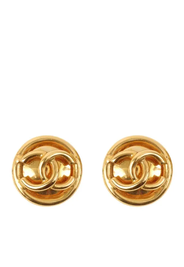 CHANEL Pre-Owned clipsörhängen från 1993 - Guldfärgad
