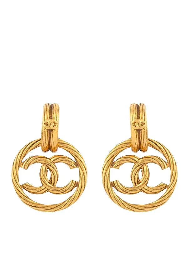 CHANEL Pre-Owned clipsörhängen från 1993 - Guldfärgad