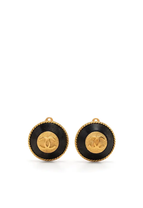 CHANEL Pre-Owned clipsörhängen från 1993 - Svart