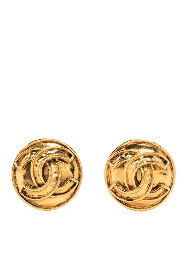 CHANEL Pre-Owned clipsörhängen från 1994 - Guldfärgad