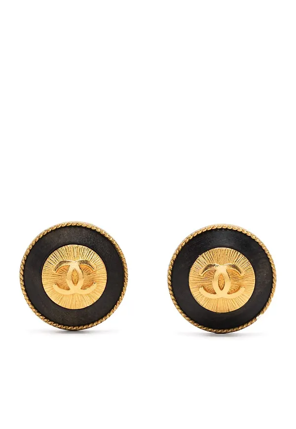 CHANEL Pre-Owned clipsörhängen från 1994 - Svart