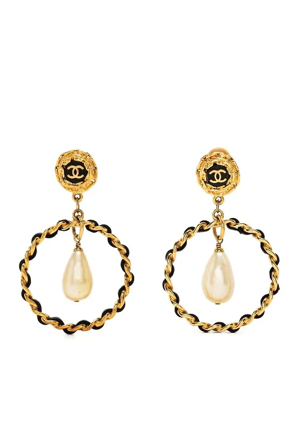 CHANEL Pre-Owned clipsörhängen från 1995 - Guldfärgad