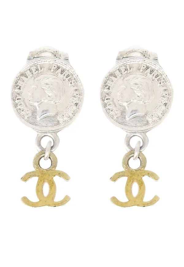 CHANEL Pre-Owned clipsörhängen från 1997 - Silverfärgad