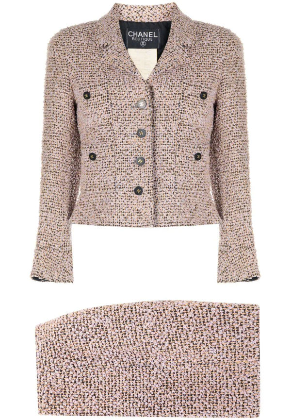 CHANEL Pre-Owned Coco kostym från 1994-1995 - Rosa
