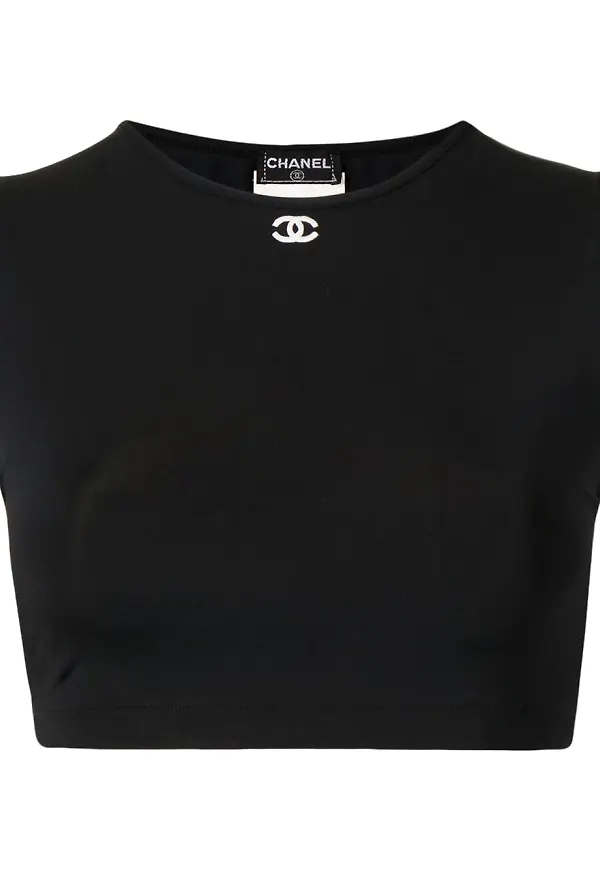CHANEL Pre-Owned croptop från 1995 - Svart