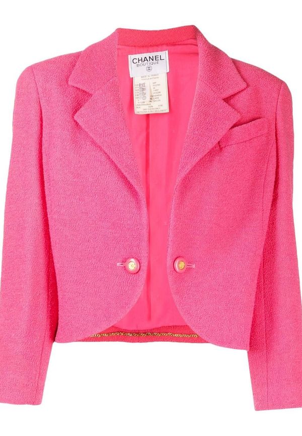CHANEL Pre-Owned dubbelknäppt blazer från 1994 - Rosa