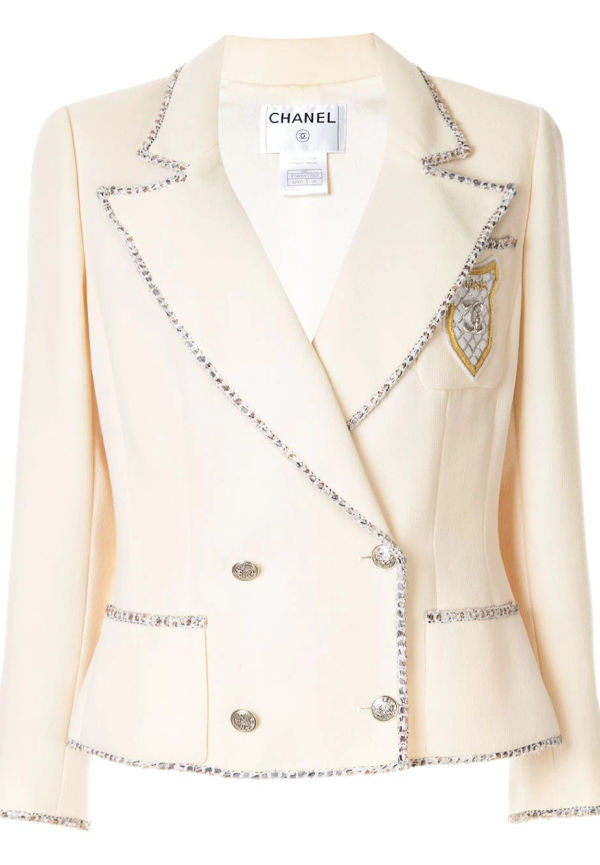 CHANEL Pre-Owned dubbelknäppt blazer med logotyp - Rosa