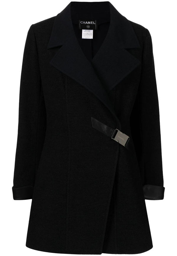 CHANEL Pre-Owned dubbelknäppt kappa från 2000-talet - Blå