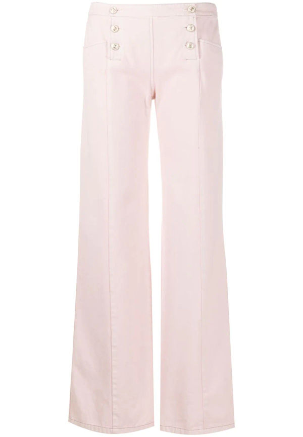 CHANEL Pre-Owned dubbelknäppta jeans från 2003 - Rosa