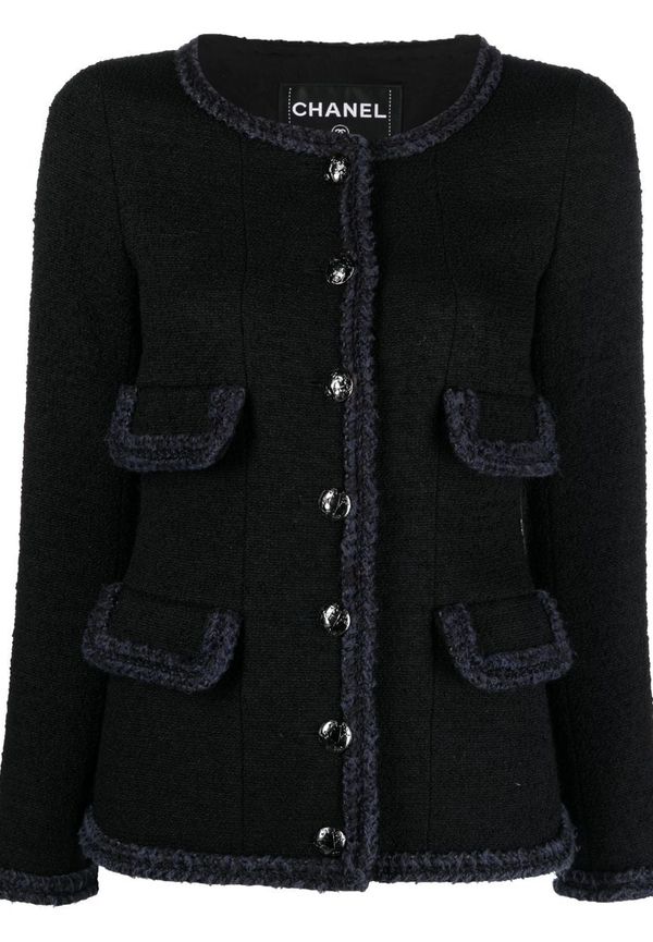 CHANEL Pre-Owned enkelknäppt jacka från 2010-talet - Svart