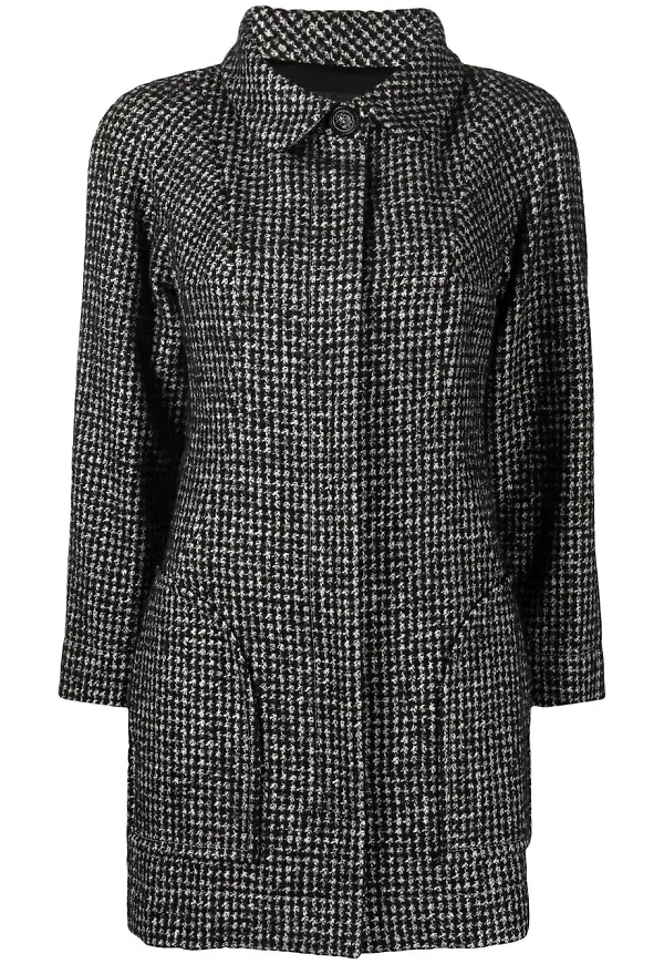 CHANEL Pre-Owned enkelknäppt kappa - Svart