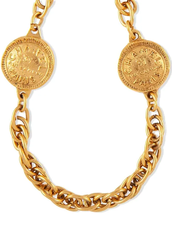 CHANEL Pre-Owned halsband från 1980-talet - Guldfärgad