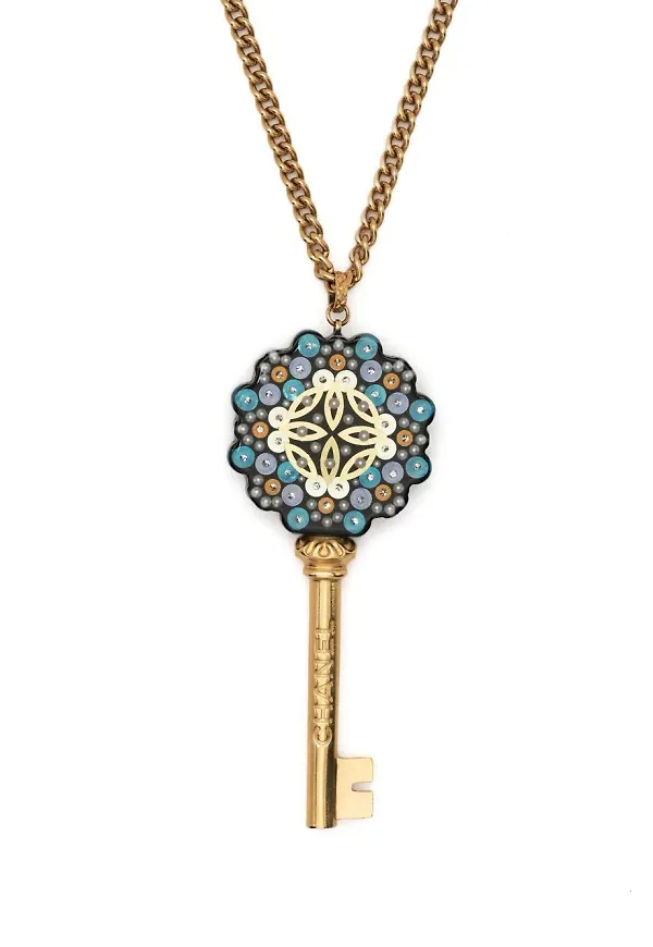 CHANEL Pre-Owned halsband från 2017 - Blå