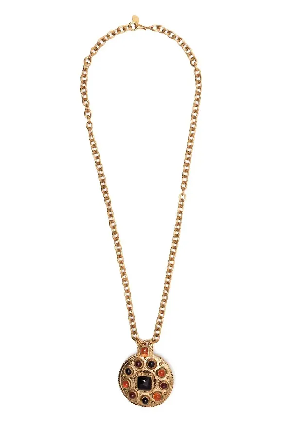 CHANEL Pre-Owned halsband med hänge från 1971-1980 - Flerfärgad